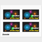 Coloré "Étudiant du jour !" Autocollant (Feuille)