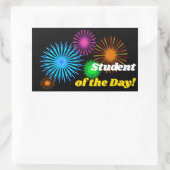 Coloré "Étudiant du jour !" Autocollant (Sac)