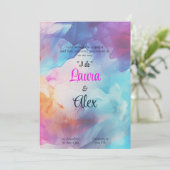 Coloré Faire-part de mariage fumé (Debout devant)