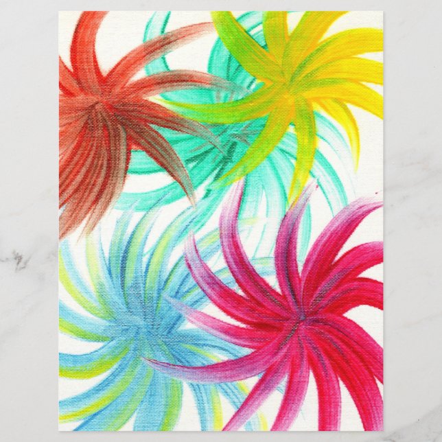 Coloré Festif Spiral Swirls Papier à gratter (Devant)