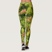 Coloré Feuille fin Motif Legging (Dos)
