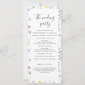 Coloré Floral mariage programme de cérémonie (Dos)