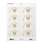 Coloré Folk Chicken Egg Carton Étiquette (Feuille entière)