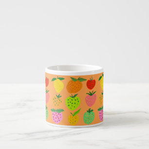 Coloré fruité motif os china mug