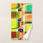 Coloré Funky Retro Inspiré (Serviette à main)