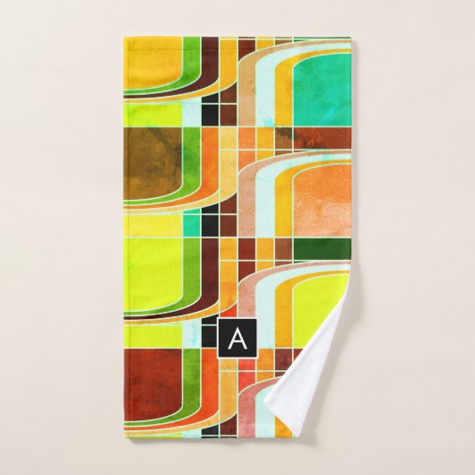 Coloré Funky Retro Inspiré (Serviette à main)