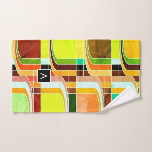 Coloré Funky Retro Inspiré (Serviette à main)