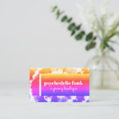 Coloré Funky Tie Dye Carte de visite (Debout devant)
