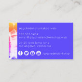 Coloré Funky Tie Dye Carte de visite (Dos)