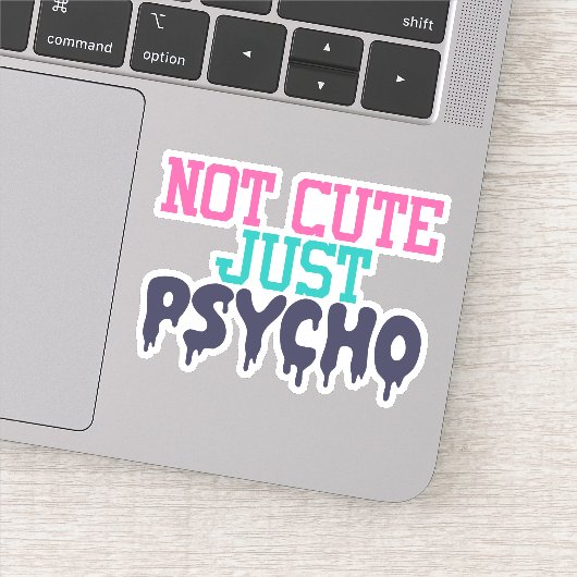 Coloré Funny Psycho Die Cut Sticker Decal (Détail)