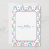 Coloré Gnome Retro Anniversaire Invitation (Dos)