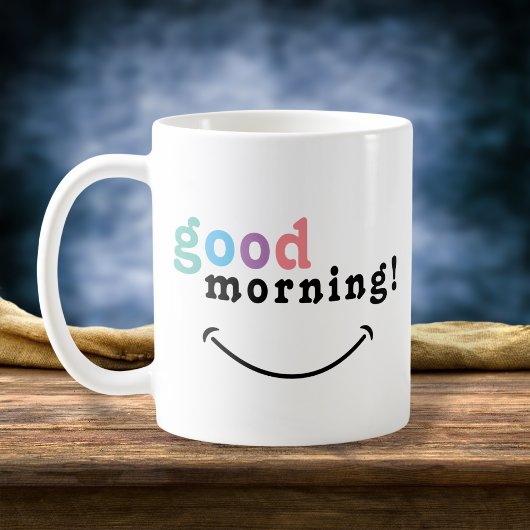 Coloré Good Morning Typographie Café Mug