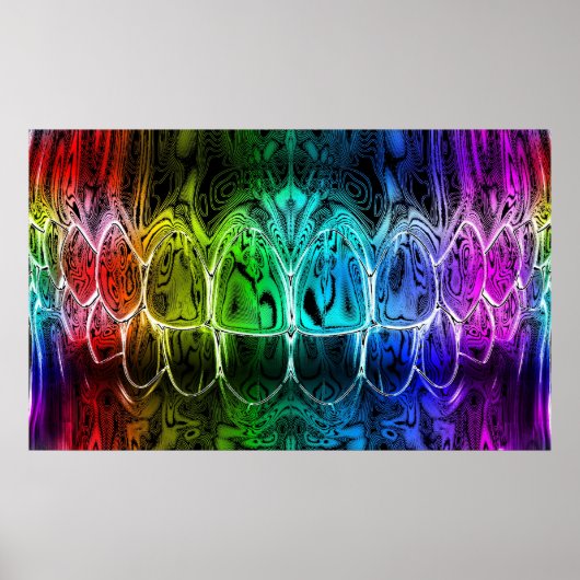 Coloré Gradient Parfait Smile Dentist Poster (Devant)