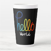 Coloré Hello World Latte Mug (Devant)