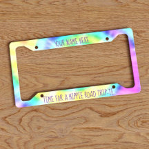 Coloré Hippie Tie Dye Licence Plate Cadre