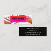 Coloré Hot rose Étiquette Aquarelle Peint brossé (Devant / Derrière)