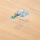 Coloré Hydrangea Faire-part de mariage espagnol (Poser)