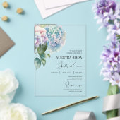 Coloré Hydrangea Faire-part de mariage espagnol (Insitu (Mariage))