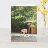 Coloré, Joyeux 5e anniversaire, carte (Fleur jaune)