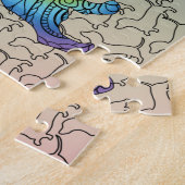 Coloré Joyeux arc-en-ciel Dachshund Mandala Puzzle (Côté)