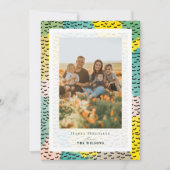 Coloré Memphis Carte photo de Noël (Devant)