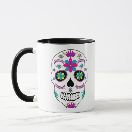 Coloré mexicain Sugar Skull Mug (Gauche)