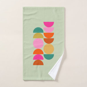 Coloré Mi-Siècle moderne vert géométrique