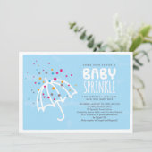 Coloré moderne Baby Sprinkle Invitation (Debout devant)