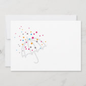 Coloré moderne Baby Sprinkle Invitation (Dos)
