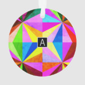 Coloré Moderne Multi-Coloré Géométrique | Monogram (dos)