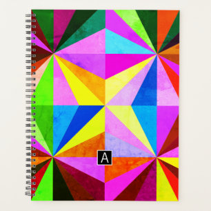 Coloré Moderne Multi-Coloré Géométrique Monogram