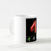 Coloré Numéro Quatre Mug (Devant gauche)