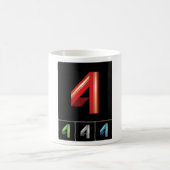 Coloré Numéro Quatre Mug (Centre)
