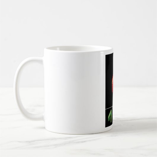 Coloré Numéro Quatre Mug (Gauche)