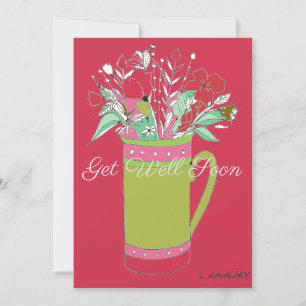 Coloré Obtenir De Fleurs Bien Dans Une Carte Mug
