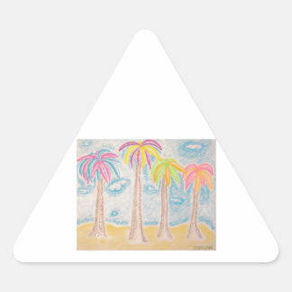 Coloré Palms-triangle autocollant