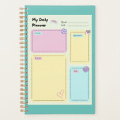 Coloré Pastel Kawaii Cute Daily Planner (Devant)