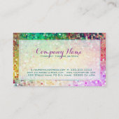 Coloré Pastel Parties scintillant Carte de visite  (Dos)