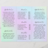 Coloré Pastel Salon Holographique Tripli Brochure (Dos)