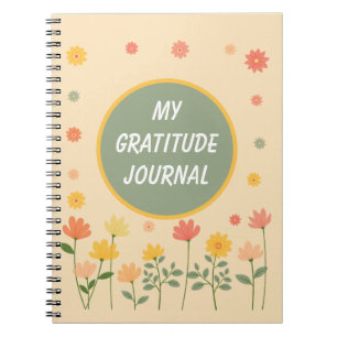 Coloré Peach rose jaune Gratitude Journal