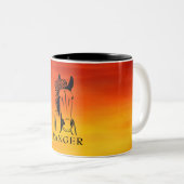 Coloré Personnalisable Cheval Artistique Mug (Devant droit)