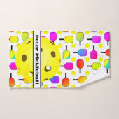 Coloré, Pickleball Paddles, Jaune Personnalisé (Serviette à main)