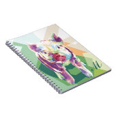 Coloré Pop Art Cochon Carnet monogramme (Côté Droit)