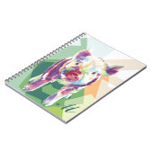 Coloré Pop Art Cochon Carnet monogramme (Côté gauche)