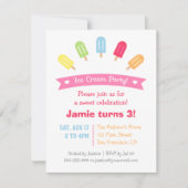 Coloré Popsicle Summer Party Invitations (Devant)