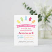 Coloré Popsicle Summer Party Invitations (Debout devant)