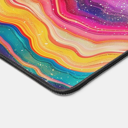 Coloré Rainbow Glittery Agate Texogramme (Coin)