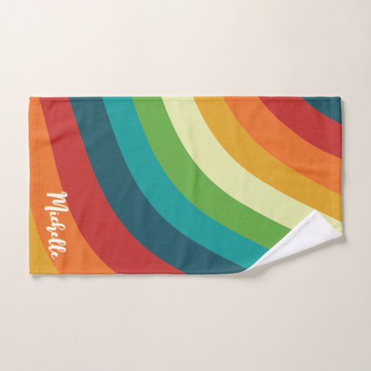 Coloré rétro (Serviette à main)