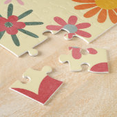 Coloré Retro Daisy Fleurs jigsaw Puzzle (Côté)