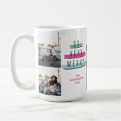 Coloré Retro Multi Photo Holiday Photo Mug (Gauche)